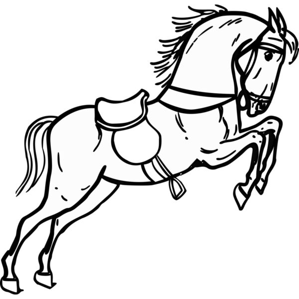 warszawianka Jumping horse outline 2 Thumbnail