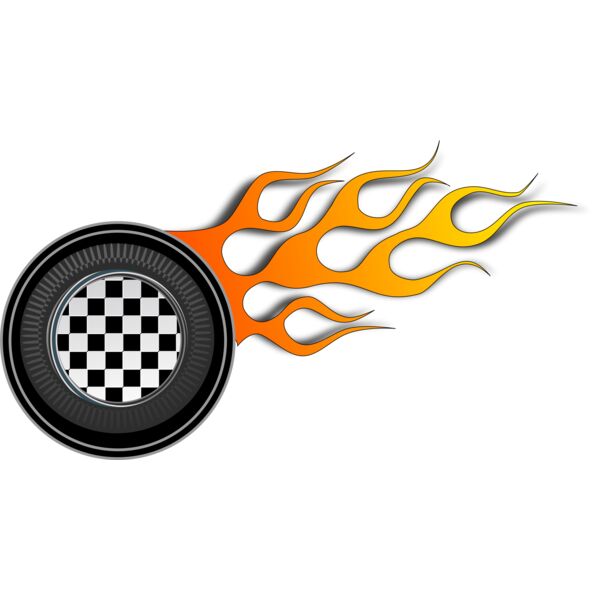 racing wheels illustration Thumbnail