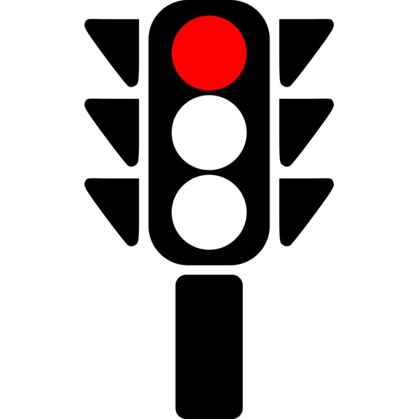 traffic semaphore silhouette red Thumbnail
