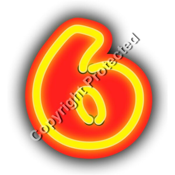 rwwgub Neon Numerals 6 Thumbnail
