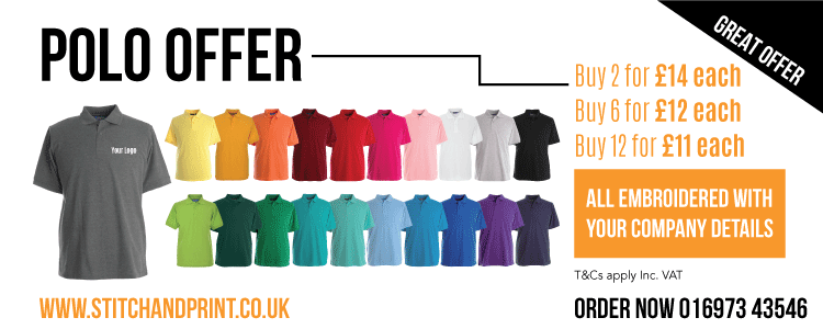Embroidered Workwear : Discounted polo shirts