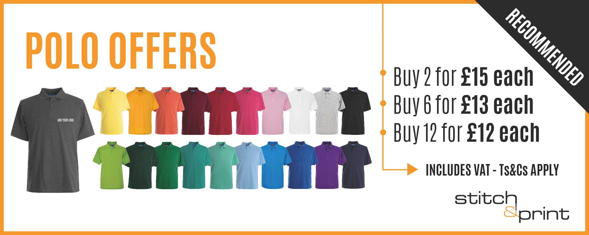 Embroidered Polo Shirts UK & Cumbria Stitch & Print