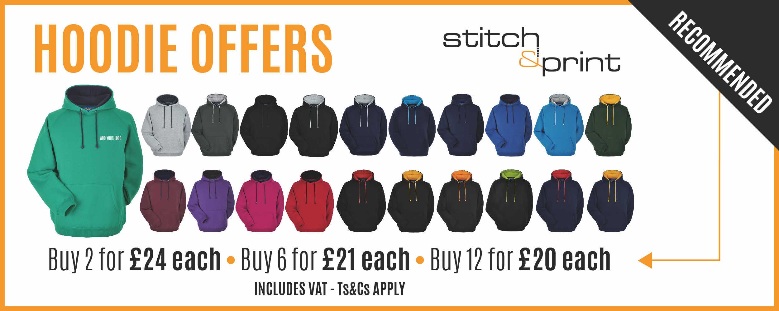 Mens  womens hoodies embroidered for work stitch  print