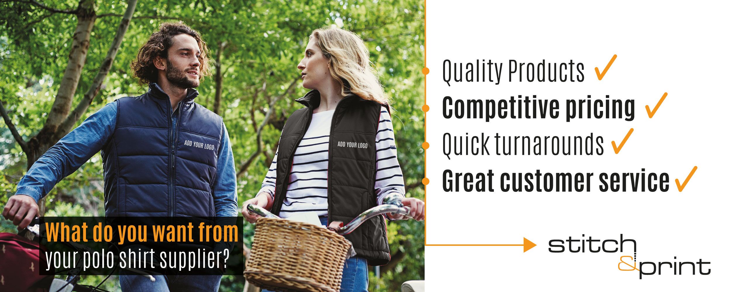 Workwear Gilets and Bodywarmers with Stitch and Print