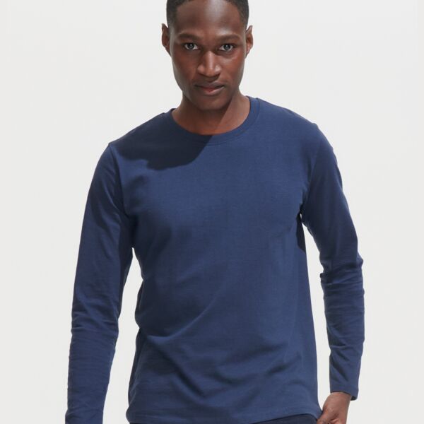 SOL'S Imperial Long Sleeve Mens Embroidered T-Shirt Thumbnail