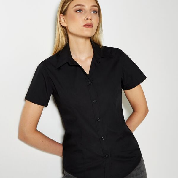 Kustom Kit Ladies Short Sleeve Classic Fit Embroidered Workforce Shirt Thumbnail