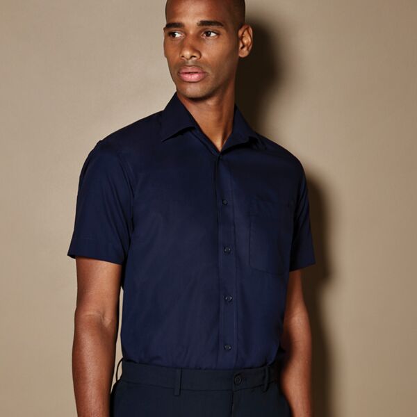 Kustom Kit Short Sleeve Classic Fit Embroidered Business Shirt Thumbnail