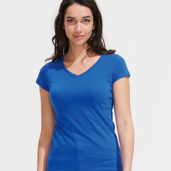 SOLS Womens Moon V Nk Embroidered T-Shirt Thumbnail