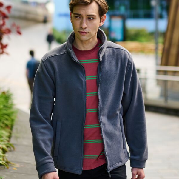 Work fleece jacket with outlet logo