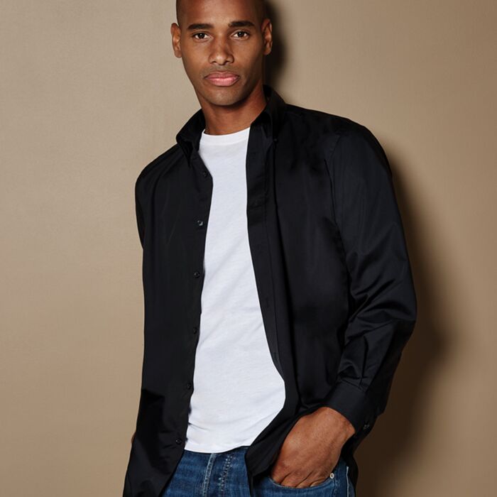 Kustom Kit Long Sleeve Classic Fit Embroidered Workforce Shirt Thumbnail