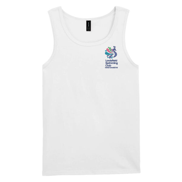 Lordsfield Swimming Club Unisex SoftStyle Tank Top (White) Thumbnail