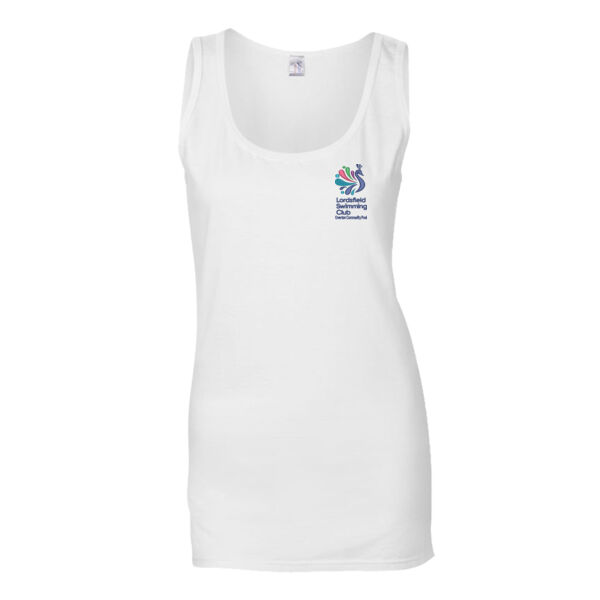 Lordsfield Swimming Club Ladies SoftStyle Tank Top (White) Thumbnail